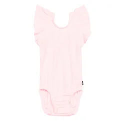 Discount Kyte Baby Ribbed Sleeveless Ruffle Leotard in Sakura
