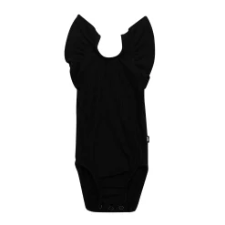 Outlet Kyte Baby Ribbed Sleeveless Ruffle Leotard in Midnight