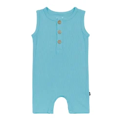 Online Kyte Baby Ribbed Sleeveless Shortall in Makai