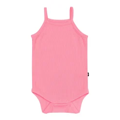 Discount Kyte Baby Ribbed Spaghetti Strap Bodysuit in Guava