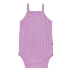 Hot Kyte Baby Ribbed Spaghetti Strap Bodysuit in Poi