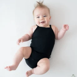 Online Kyte Baby Ribbed Spaghetti Strap Bodysuit in Midnight