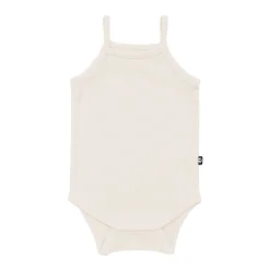 Best Kyte Baby Ribbed Spaghetti Strap Bodysuit in Oat