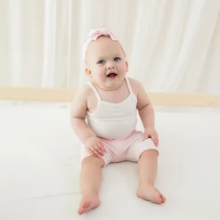Outlet Kyte Baby Ribbed Toddler Biker Shorts in Sakura