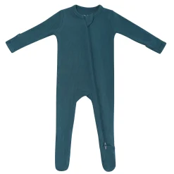Online Kyte Baby Ribbed Zipper Footie in Atlantic