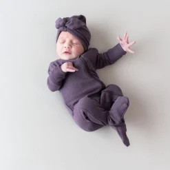 Sale Kyte Baby Ribbed Zipper Footie in Currant