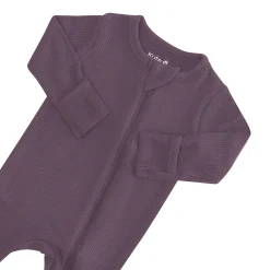 Sale Kyte Baby Ribbed Zipper Footie in Currant