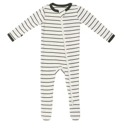 Discount Kyte Baby Ribbed Zipper Footie in Fir Stripe