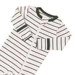 Discount Kyte Baby Ribbed Zipper Footie in Fir Stripe