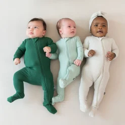 Online Kyte Baby Ribbed Zipper Footie in Sage