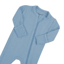 Sale Kyte Baby Ribbed Zipper Footie in Slate