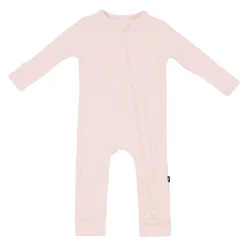 Online Kyte Baby Ribbed Zipper Romper in Blush
