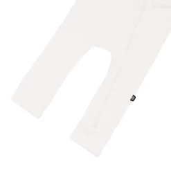 Hot Kyte Baby Ribbed Zipper Romper in Cloud