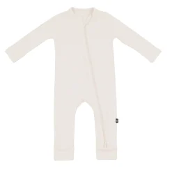 Outlet Kyte Baby Ribbed Zipper Romper in Oat