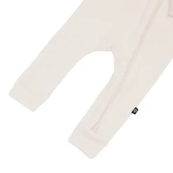 Outlet Kyte Baby Ribbed Zipper Romper in Oat