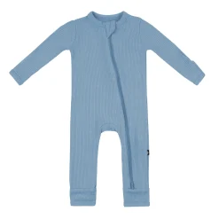 Sale Kyte Baby Ribbed Zipper Romper in Slate