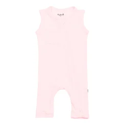 Sale Kyte Baby Ribbed Zippered Sleeveless Romper in Sakura