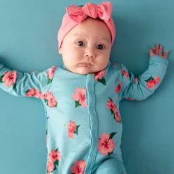 Outlet Kyte Baby Romper in Hibiscus