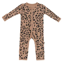 Best Kyte Baby Romper in Latte Leopard