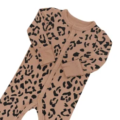Best Kyte Baby Romper in Latte Leopard