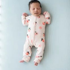 Clearance Kyte Baby Romper in Peach