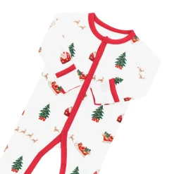 Outlet Kyte Baby Romper in Santa Sleigh