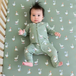 New Kyte Baby Romper in Silly Goose