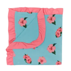 Sale Kyte Baby Ruffle Baby Blanket in Hibiscus 0.5