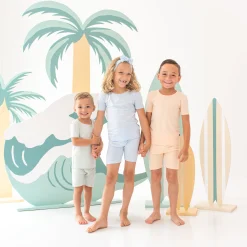 New Kyte Baby Short Sleeve Pajamas in Dew
