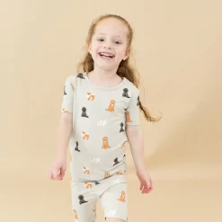 Sale Kyte Baby Short Sleeve Pajamas in Fluffy Dog