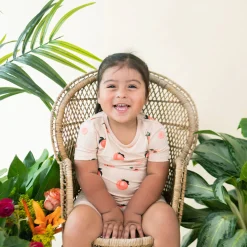 Kyte Baby Short Sleeve Pajamas in Peach