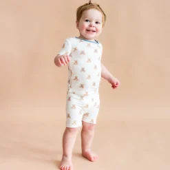 Sale Kyte Baby Short Sleeve Pajamas in Teddy Bear