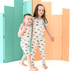 Sale Kyte Baby Short Sleeve with Pants Pajamas in Vintage Truck