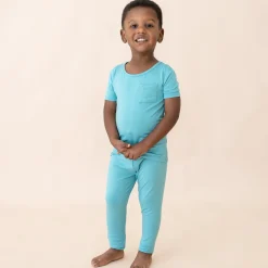 Kyte Baby Short Sleeve with Pants Pajamas in Makai