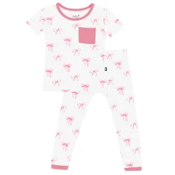 Kyte Baby Short Sleeve with Pants Pajamas in Bow