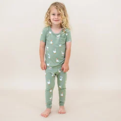 Kyte Baby Short Sleeve with Pants Pajamas in Silly Goose