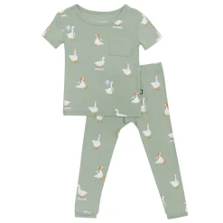 Kyte Baby Short Sleeve with Pants Pajamas in Silly Goose