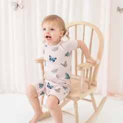 Online Kyte Baby Shortall in Blush Butterfly