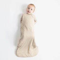 Hot Kyte Baby Sleep Bag in 2.5 Gingham Bisque