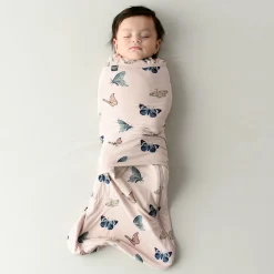 Clearance Kyte Baby Sleep Bag Swaddler in Blush Butterfly 0.5
