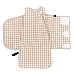 Hot Kyte Baby Sleep Bag Swaddler in 1.0 Gingham Bisque