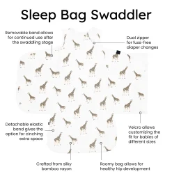 Kyte Baby Sleep Bag Swaddler in 1.0 Giraffe