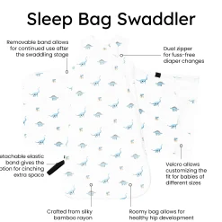 Clearance Kyte Baby Sleep Bag Swaddler in 1.0 Jurassic