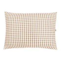 Outlet Kyte Baby Standard Pillowcase in Gingham Bisque