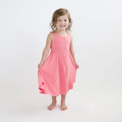 New Kyte Baby Tank Twirl Dress in Guava
