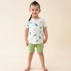 Outlet Kyte Baby Toddler Basic Tee in Ecru Roar