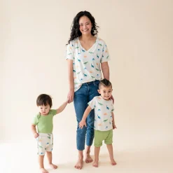 Outlet Kyte Baby Toddler Basic Tee in Ecru Roar