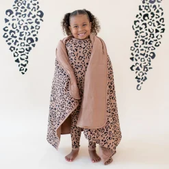 Clearance Kyte Baby Toddler Blanket in 1.0 Latte Leopard