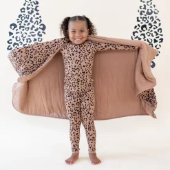 Clearance Kyte Baby Toddler Blanket in 1.0 Latte Leopard