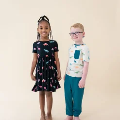 Hot Kyte Baby Toddler Crew Neck Tee in Ecru Roar